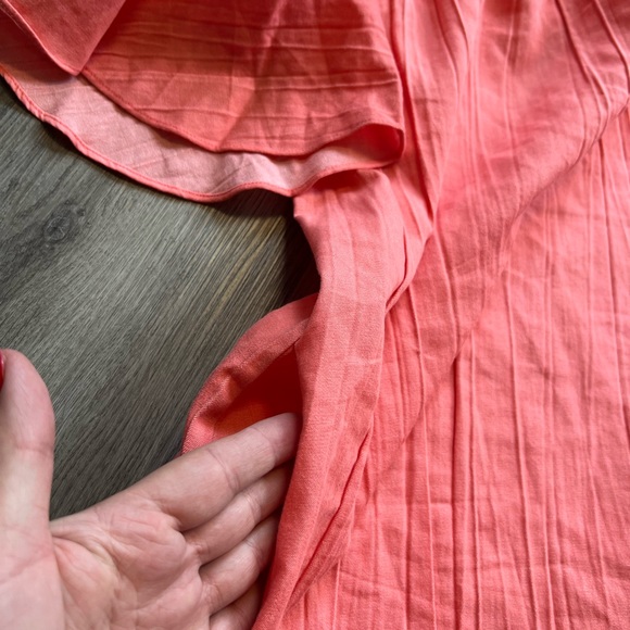 Vivi by Violet Weekend Salmon Pink Women's off shoulder Size Large Dress - Picture 5 of 6